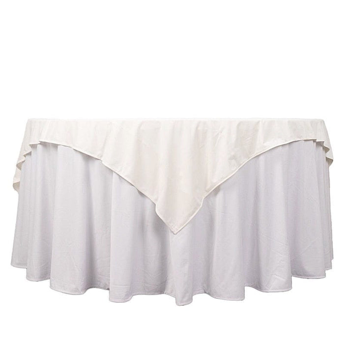 70" x 70" Scuba Polyester Square Tablecloth Wedding Table Linens TAB_SCUBA_7070_IVR