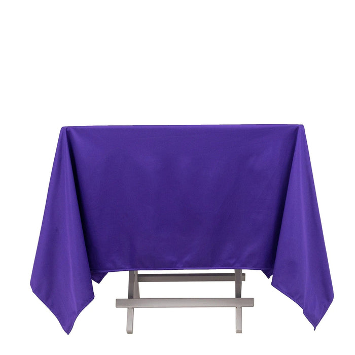 70" x 70" Scuba Polyester Square Tablecloth Wedding Table Linens TAB_SCUBA_7070_PURP
