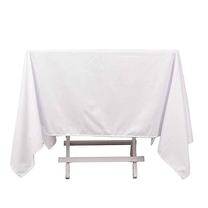 70" x 70" Scuba Polyester Square Tablecloth Wedding Table Linens TAB_SCUBA_7070_WHT