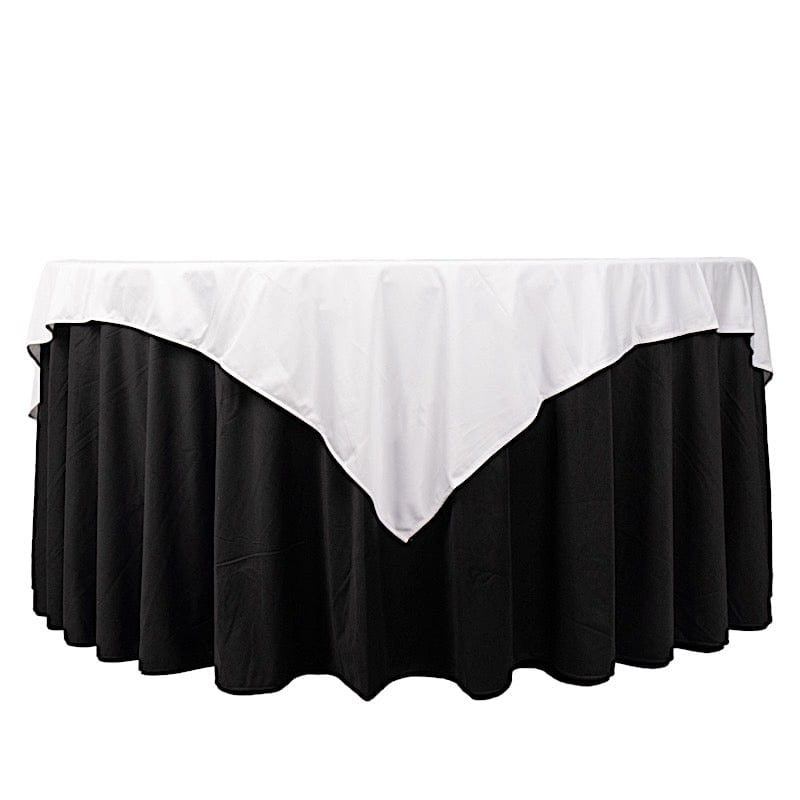 70" x 70" Scuba Polyester Square Tablecloth Wedding Table Linens TAB_SCUBA_7070_WHT