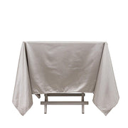 70" x 70" Scuba Polyester Square Tablecloth Wedding Table Linens TAB_SCUBA_SH_7070_SILV