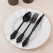 72 Baroque Style Heavy Duty Plastic Cutlery Spoons Forks and Knives Set - Disposable Tableware