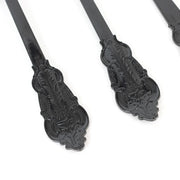 72 Baroque Style Heavy Duty Plastic Cutlery Spoons Forks and Knives Set - Disposable Tableware