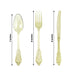72 Baroque Style Heavy Duty Plastic Cutlery Spoons Forks and Knives Set - Disposable Tableware