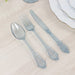 72 Baroque Style Heavy Duty Plastic Cutlery Spoons Forks and Knives Set - Disposable Tableware