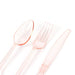 72 Baroque Style Heavy Duty Plastic Cutlery Spoons Forks and Knives Set - Disposable Tableware