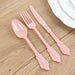 72 Baroque Style Heavy Duty Plastic Cutlery Spoons Forks and Knives Set - Disposable Tableware