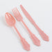 72 Baroque Style Heavy Duty Plastic Cutlery Spoons Forks and Knives Set - Disposable Tableware