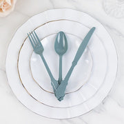 72 Baroque Style Heavy Duty Plastic Cutlery Spoons Forks and Knives Set - Disposable Tableware