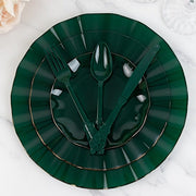 72 Baroque Style Heavy Duty Plastic Cutlery Spoons Forks and Knives Set - Disposable Tableware