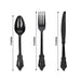 72 Baroque Style Heavy Duty Plastic Cutlery Spoons Forks and Knives Set - Disposable Tableware