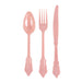 72 Baroque Style Heavy Duty Plastic Cutlery Spoons Forks and Knives Set - Disposable Tableware DSP_YY0001_7_080