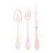 72 Baroque Style Heavy Duty Plastic Cutlery Spoons Forks and Knives Set - Disposable Tableware DSP_YY0001_7_T046