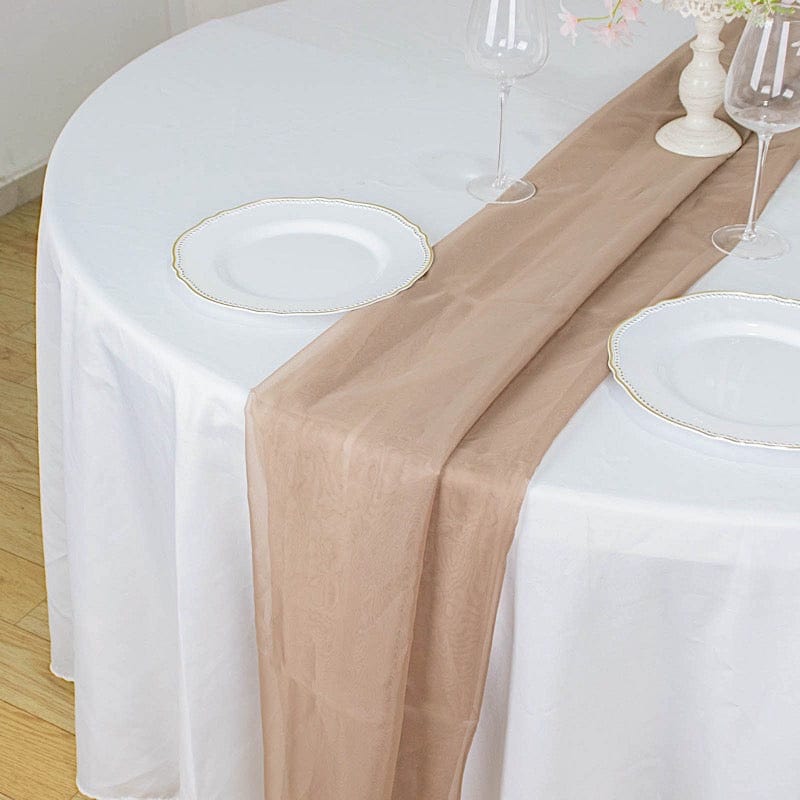 72" Premium Chiffon Extra Long Table Top Runner