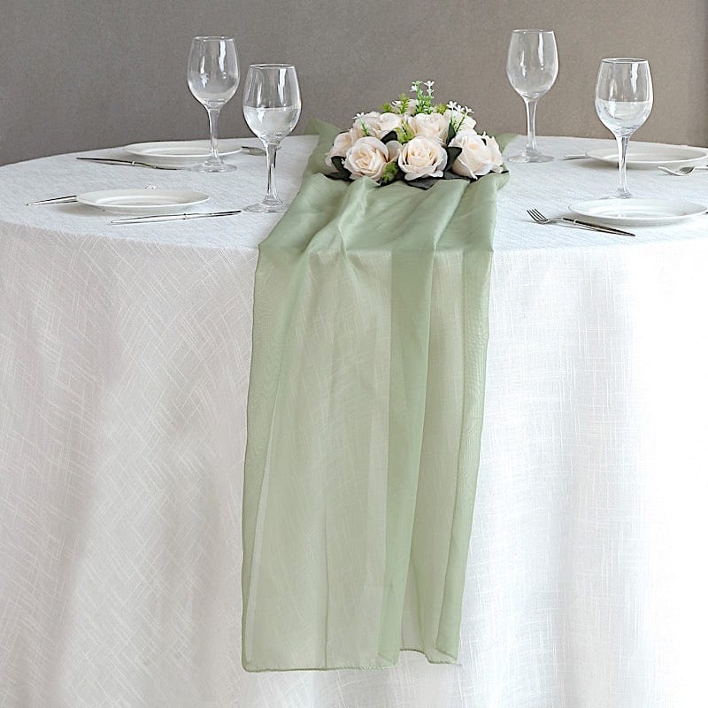 72" Premium Chiffon Extra Long Table Top Runner SASH_24_DSG