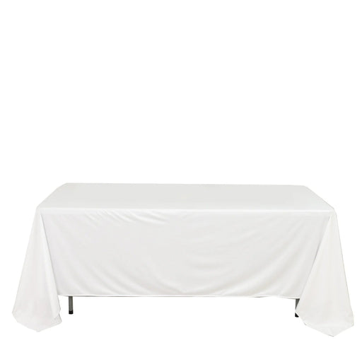72" x 120" Scuba Polyester Rectangular Tablecloth TAB_SCUBA_72120_WHT