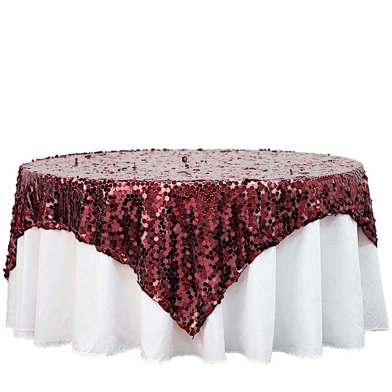 72" x 72" Big Payette Sequined Table Overlay