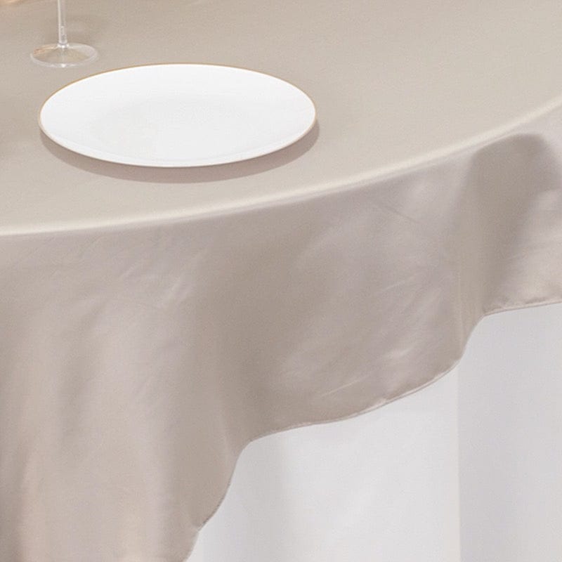 72" x 72" Satin Square Table Overlay Smooth Finish