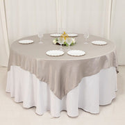 72" x 72" Satin Square Table Overlay Smooth Finish