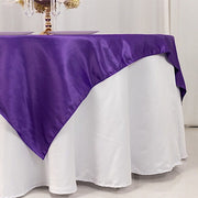 72" x 72" Satin Square Table Overlay Smooth Finish