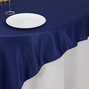 72" x 72" Satin Square Table Overlay Smooth Finish
