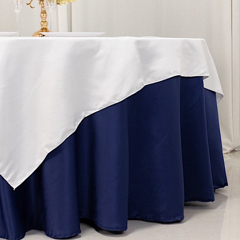 72" x 72" Satin Square Table Overlay Smooth Finish
