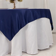 72" x 72" Satin Square Table Overlay Smooth Finish