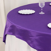 72" x 72" Satin Square Table Overlay Smooth Finish