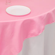 72" x 72" Satin Square Table Overlay Smooth Finish