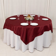 72" x 72" Satin Square Table Overlay Smooth Finish