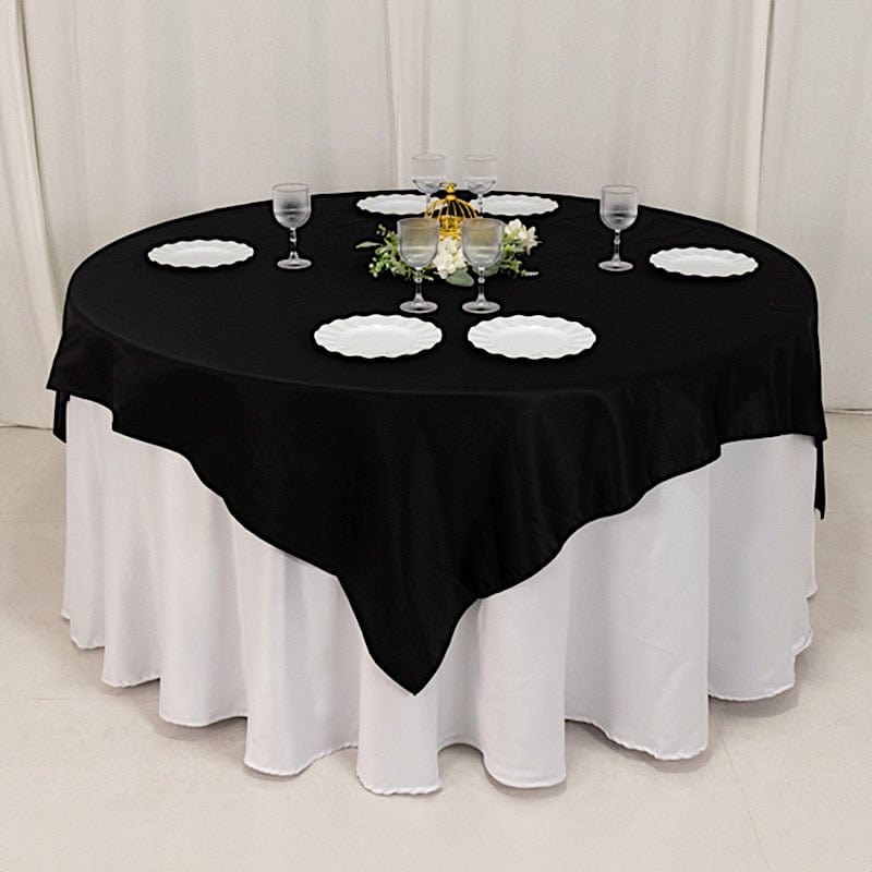 72" x 72" Satin Square Table Overlay Smooth Finish