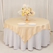 72" x 72" Satin Square Table Overlay Smooth Finish