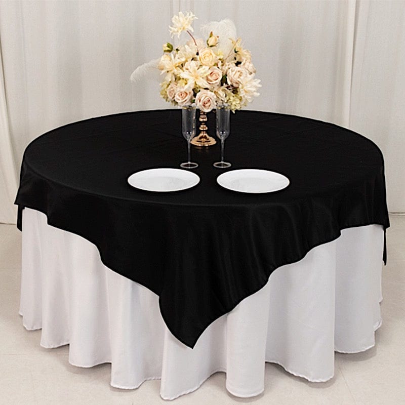 72" x 72" Satin Square Table Overlay Smooth Finish