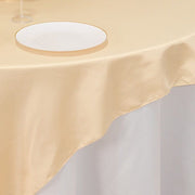 72" x 72" Satin Square Table Overlay Smooth Finish