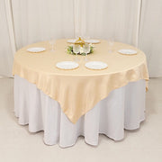 72" x 72" Satin Square Table Overlay Smooth Finish