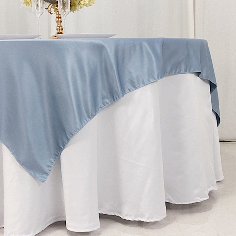 72" x 72" Satin Square Table Overlay Smooth Finish
