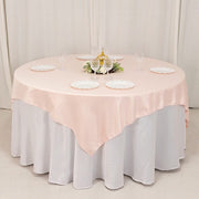 72" x 72" Satin Square Table Overlay Smooth Finish