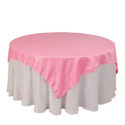 72" x 72" Satin Square Table Overlay Smooth Finish LAY72_LAMR_FUSH