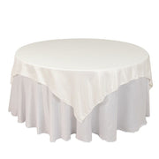 72" x 72" Satin Square Table Overlay Smooth Finish LAY72_LAMR_IVR