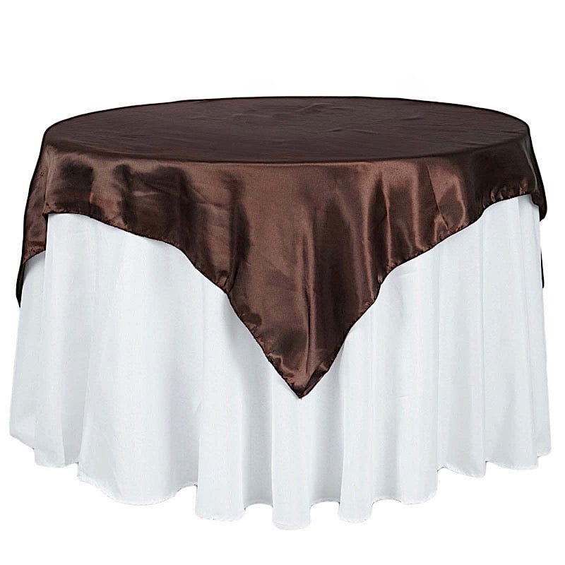 72" x 72" Satin Square Table Overlay Wedding Decorations