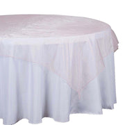 72" x 72" Sheer Organza Table Overlay