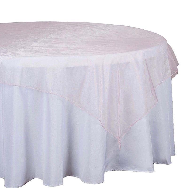 72" x 72" Sheer Organza Table Overlay