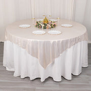 72" x 72" Shimmer Sequin Dots Square Polyester Table Overlay