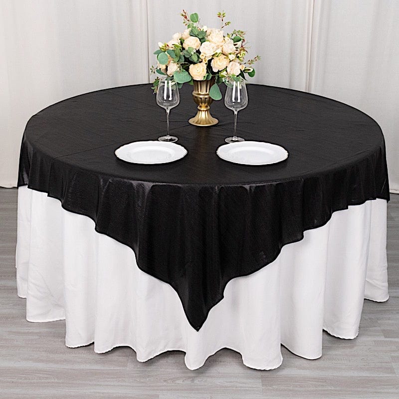 72" x 72" Shimmer Sequin Dots Square Polyester Table Overlay