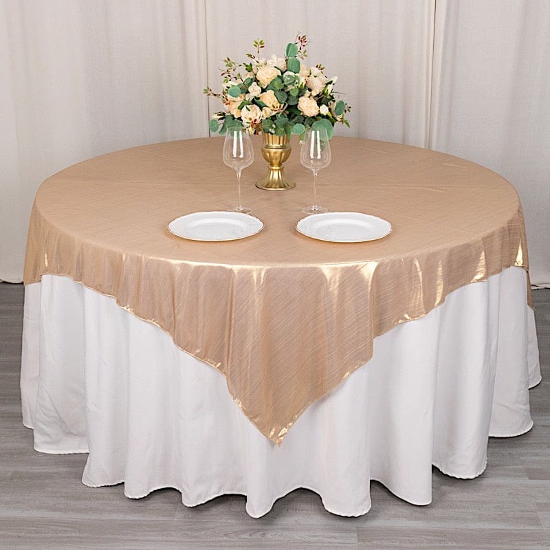72" x 72" Shimmer Sequin Dots Square Polyester Table Overlay