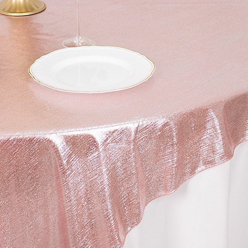 72" x 72" Shimmer Sequin Dots Square Polyester Table Overlay