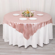 72" x 72" Shimmer Sequin Dots Square Polyester Table Overlay