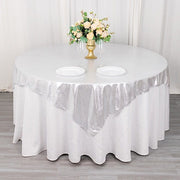 72" x 72" Shimmer Sequin Dots Square Polyester Table Overlay