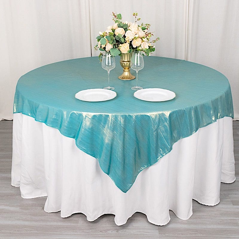 72" x 72" Shimmer Sequin Dots Square Polyester Table Overlay