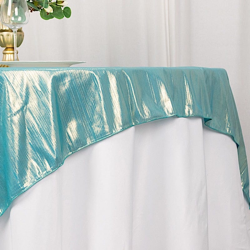 72" x 72" Shimmer Sequin Dots Square Polyester Table Overlay